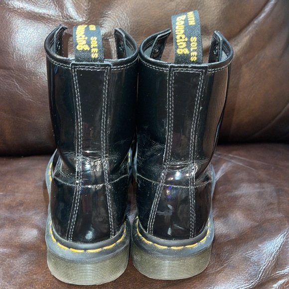 Dr.Martens patent leather lace up combat boots 38 - Picture 5 of 12